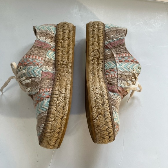 Gaimo Tie Espadrilles Multicolor Low Top Lace Up Aztec Casual Shoes women’s 39 - Picture 7 of 11